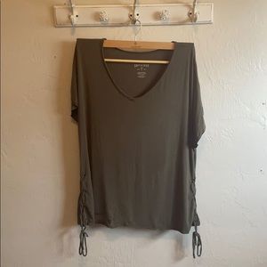 Olive Green American Eagle Shirt - Soft and Sexy